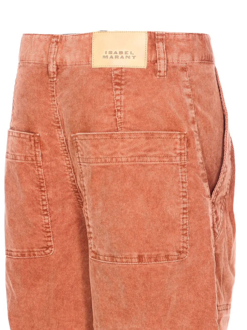 Isabel Marant Étoile Onyta Patch-pocket Corduroy Trousers In Orange