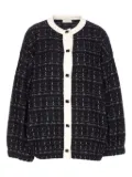 LIU JO jewel-button tweed jacket - Black
