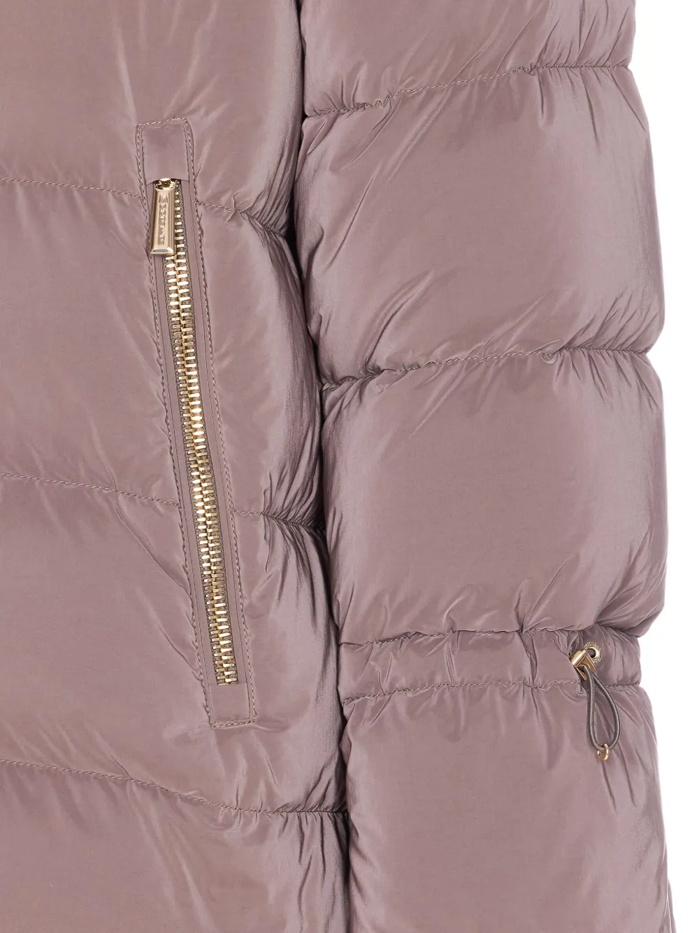 Moorer Hooded Padded Jacket Zip Pockets In Pink
