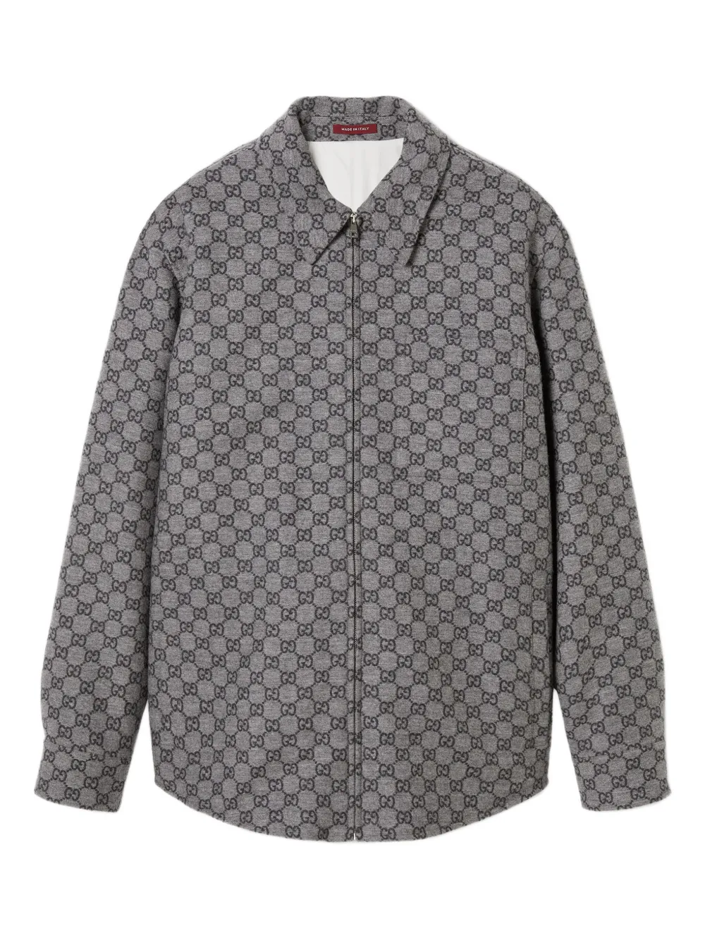 Gucci GG-pattern shirt jacket | Grey | Image 1