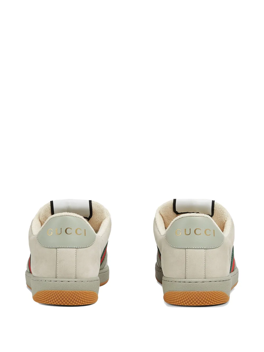 Gucci GG-pattern Web Stripe lace-up sneakers Green
