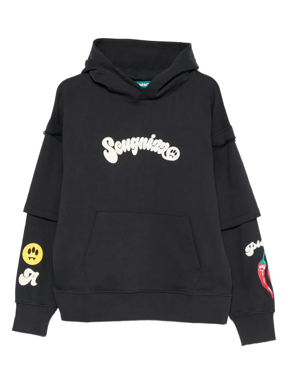 BARROW hoodie con estampado gráfico | negro | Image 1