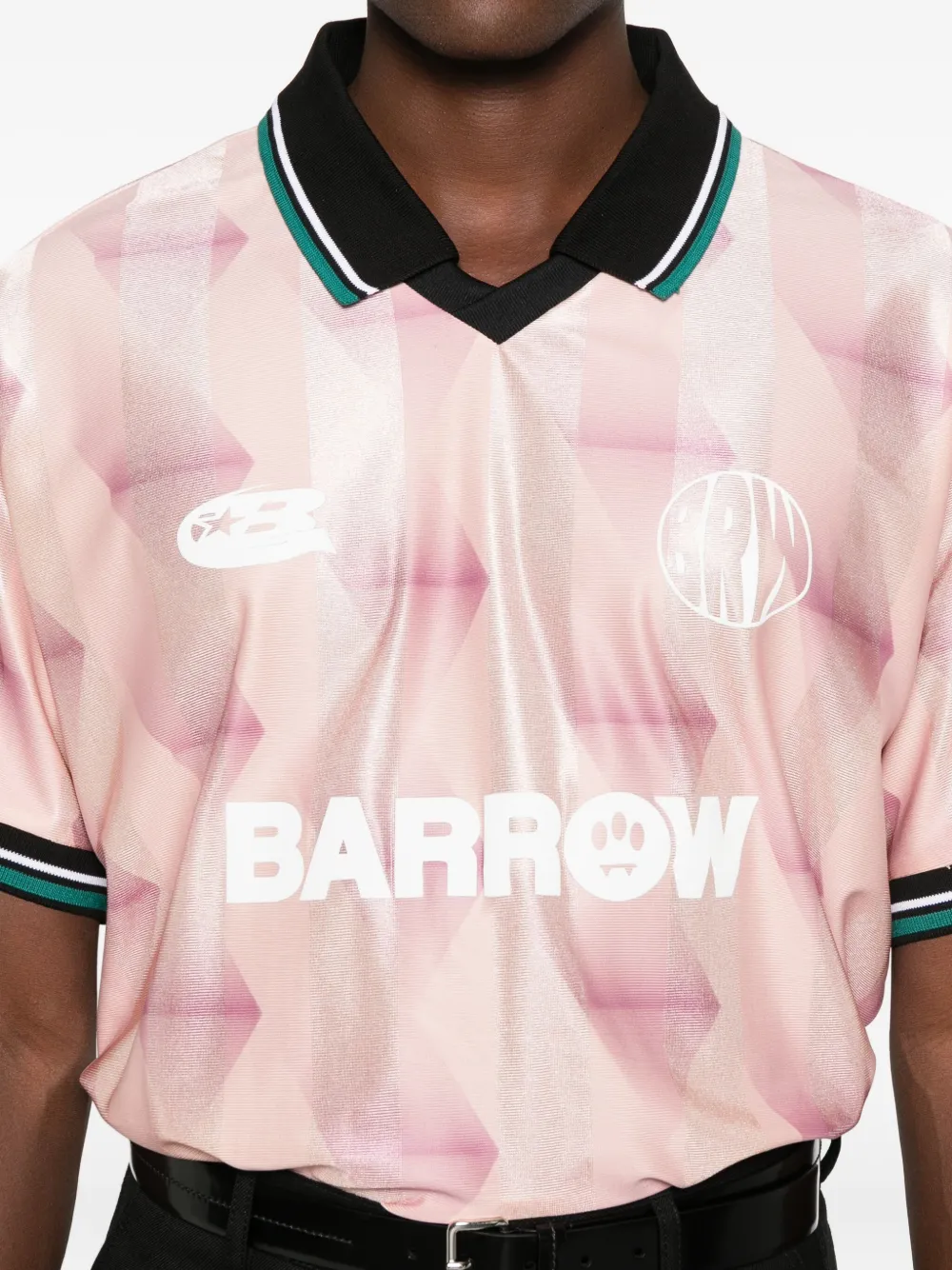 BARROW Poloshirt met print Roze