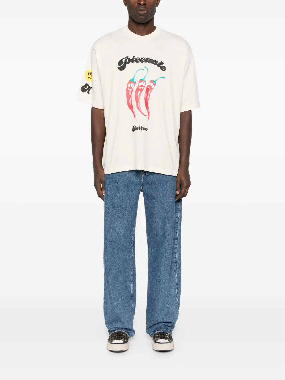 Barrow Crew-neck T-shirt In Neutral