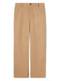 Gucci Web-striped cotton twill trousers - Neutrals