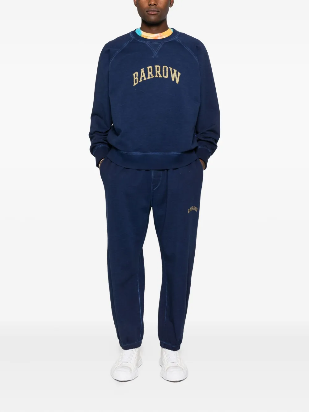 BARROW Sweater met logoprint - Blauw