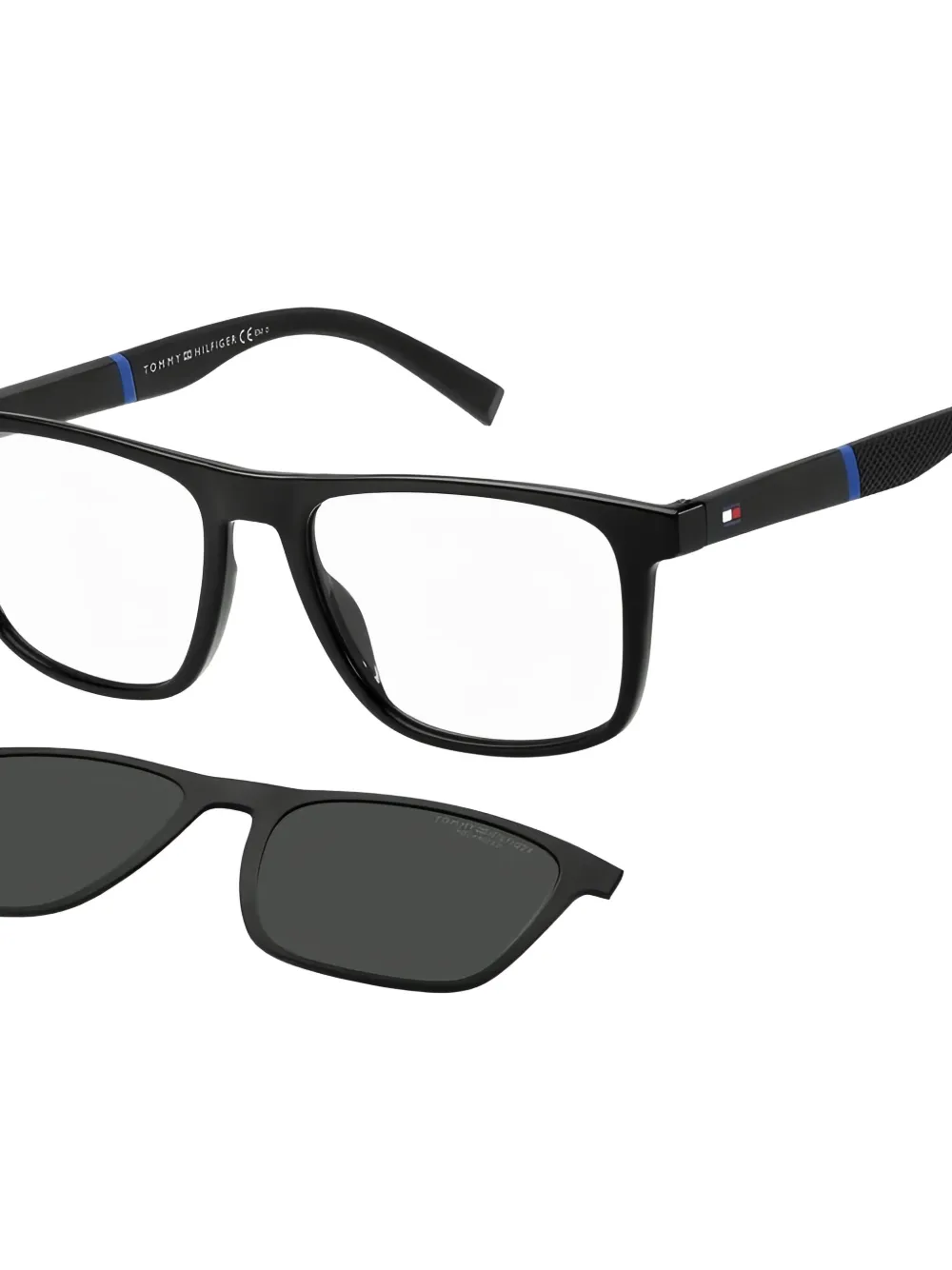 Tommy Hilfiger Bril met rechthoekig montuur Zwart
