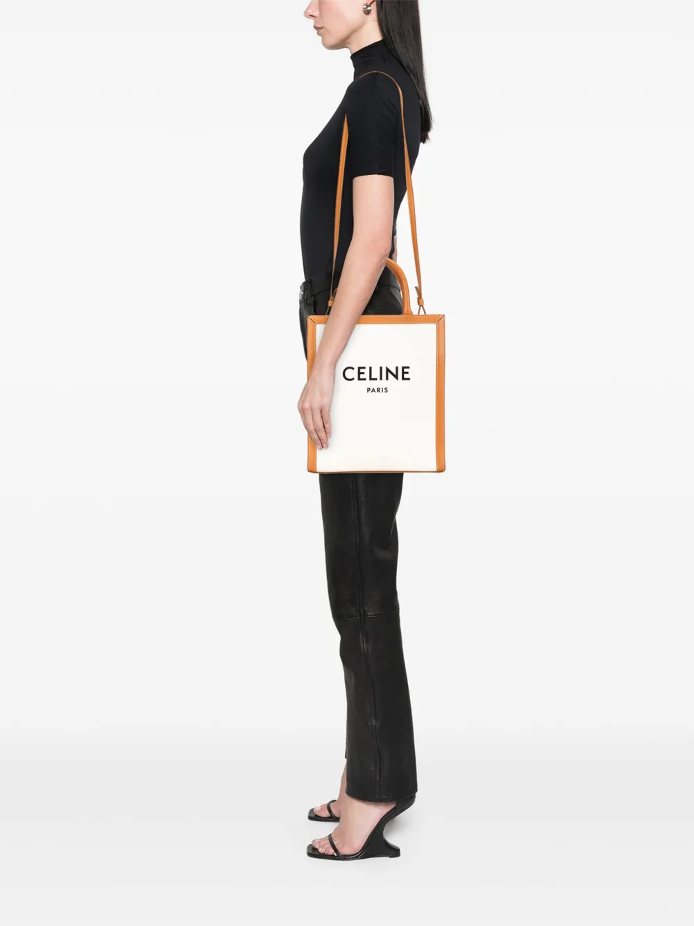Celine Pre-Owned 2020 Small Canvas Vertical Cabas satchel | Pre-Owned | Image 2