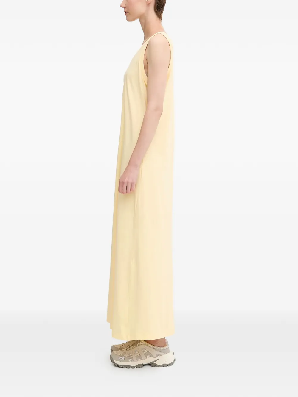 Pangaia Mouwloze maxi-jurk - Geel