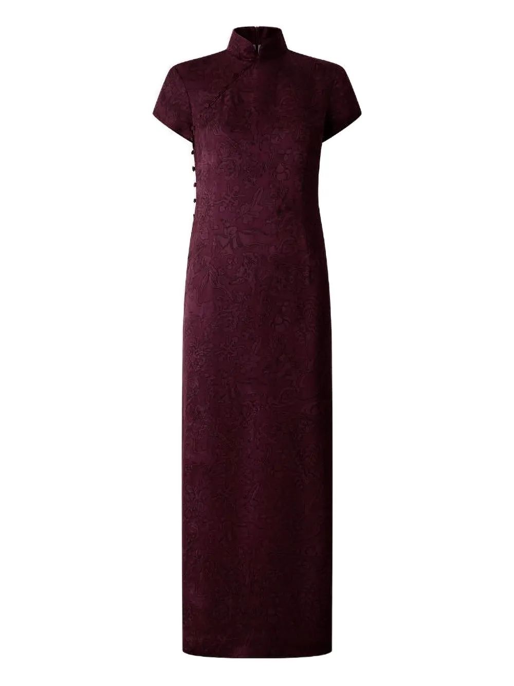 Shanghai Tang short-sleeves maxi dress | Purple | Image 1