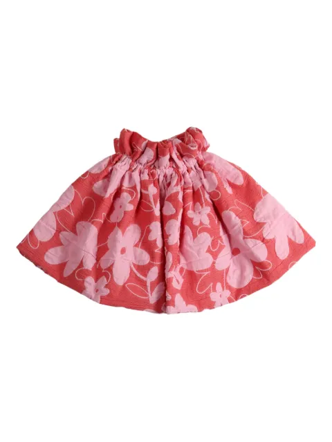 ELISE Puff brocade floral top
