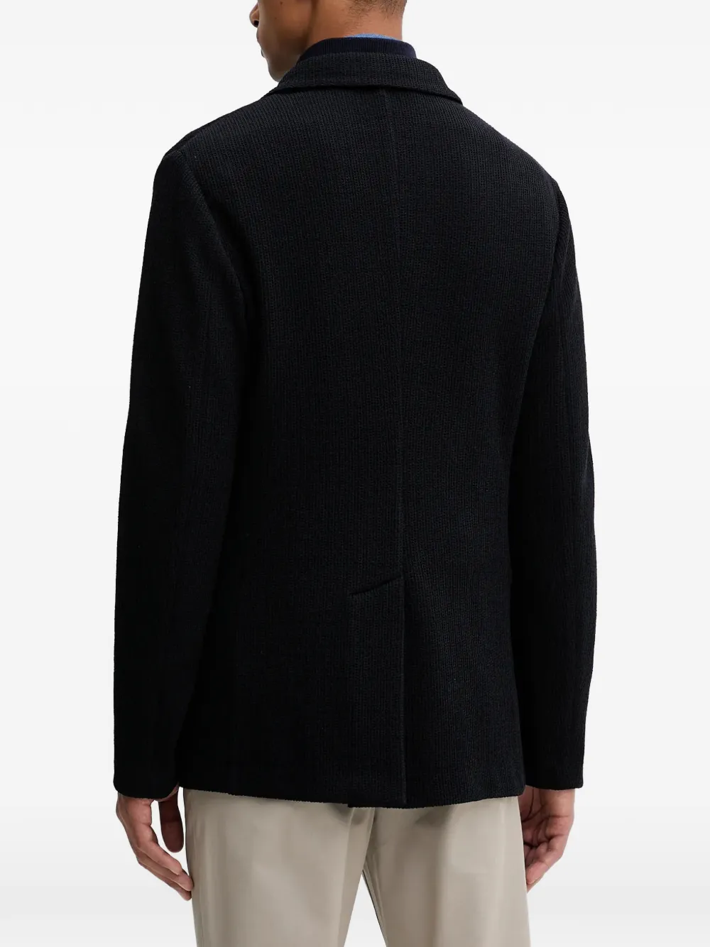  Barena Single-breasted Knitted Blazer - Black 