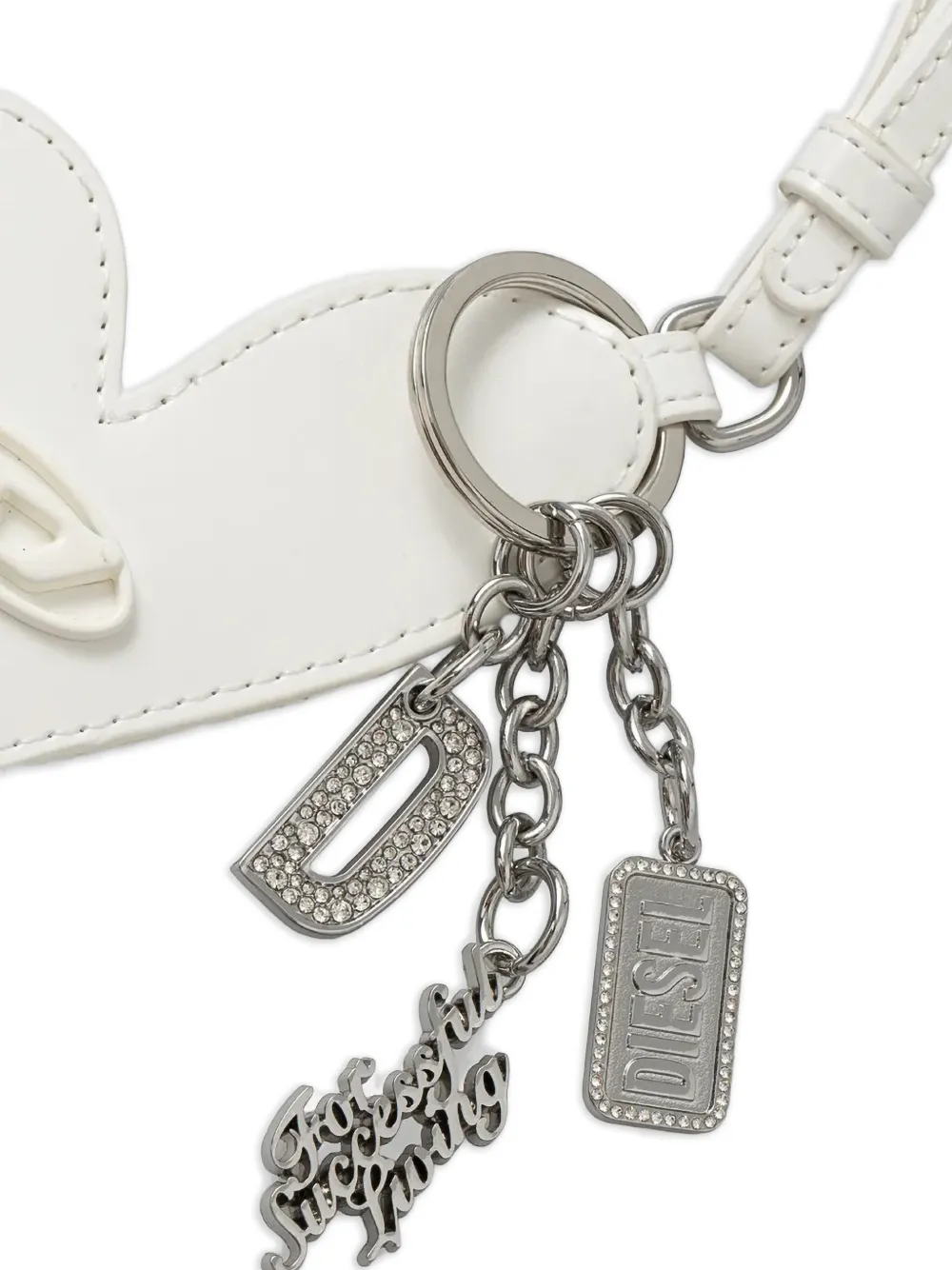 Diesel Sleutelhanger met bedel Wit