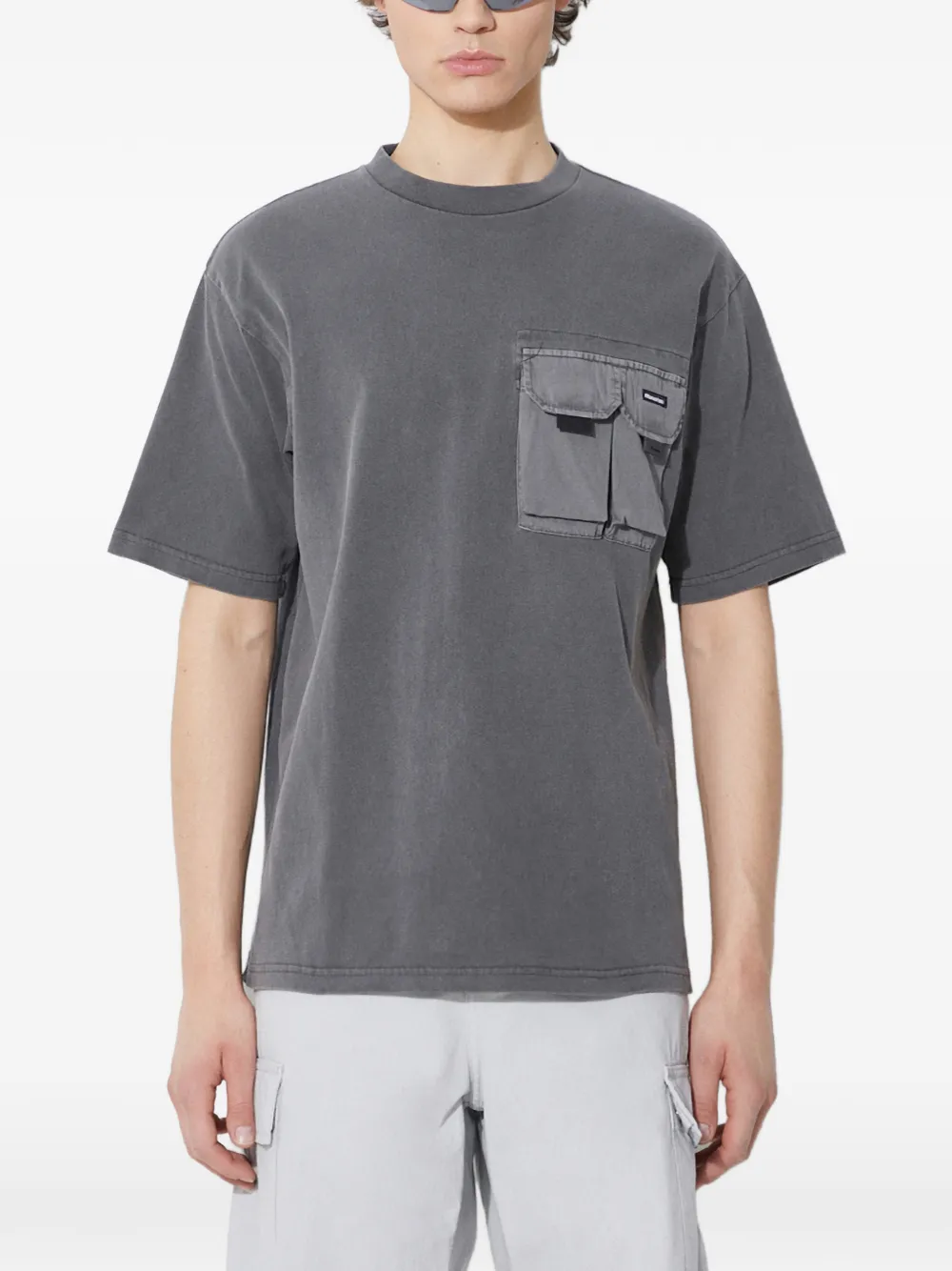 MANASTASH patch-pocket T-shirt - Grigio