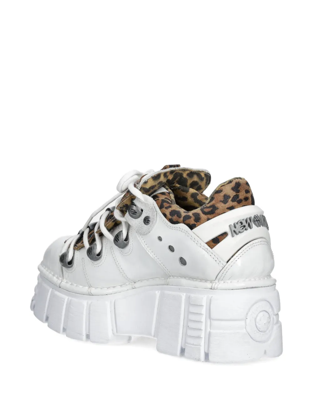 NEW ROCK 60mm sneakers met luipaardprint Wit