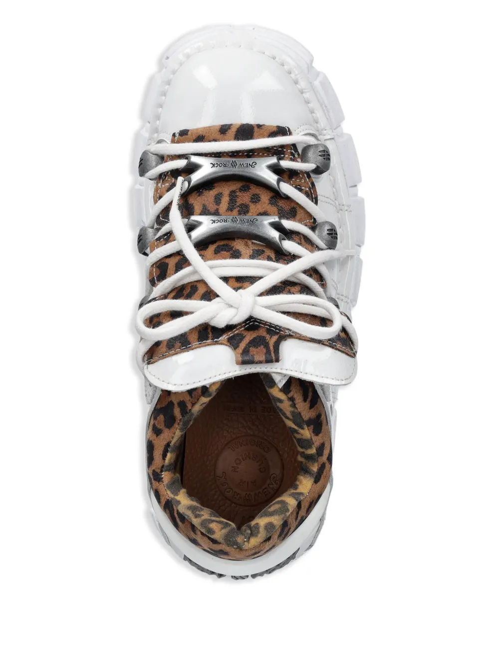 NEW ROCK 60mm sneakers met luipaardprint Wit