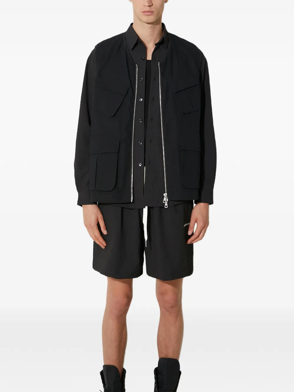 MKI Miyuki Zoku Ripstop gilet met ritssluiting Zwart