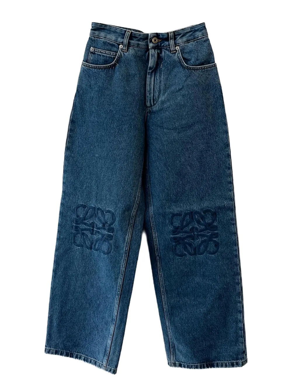 LOEWE Jeans mit Logo-Stickerei - Blau