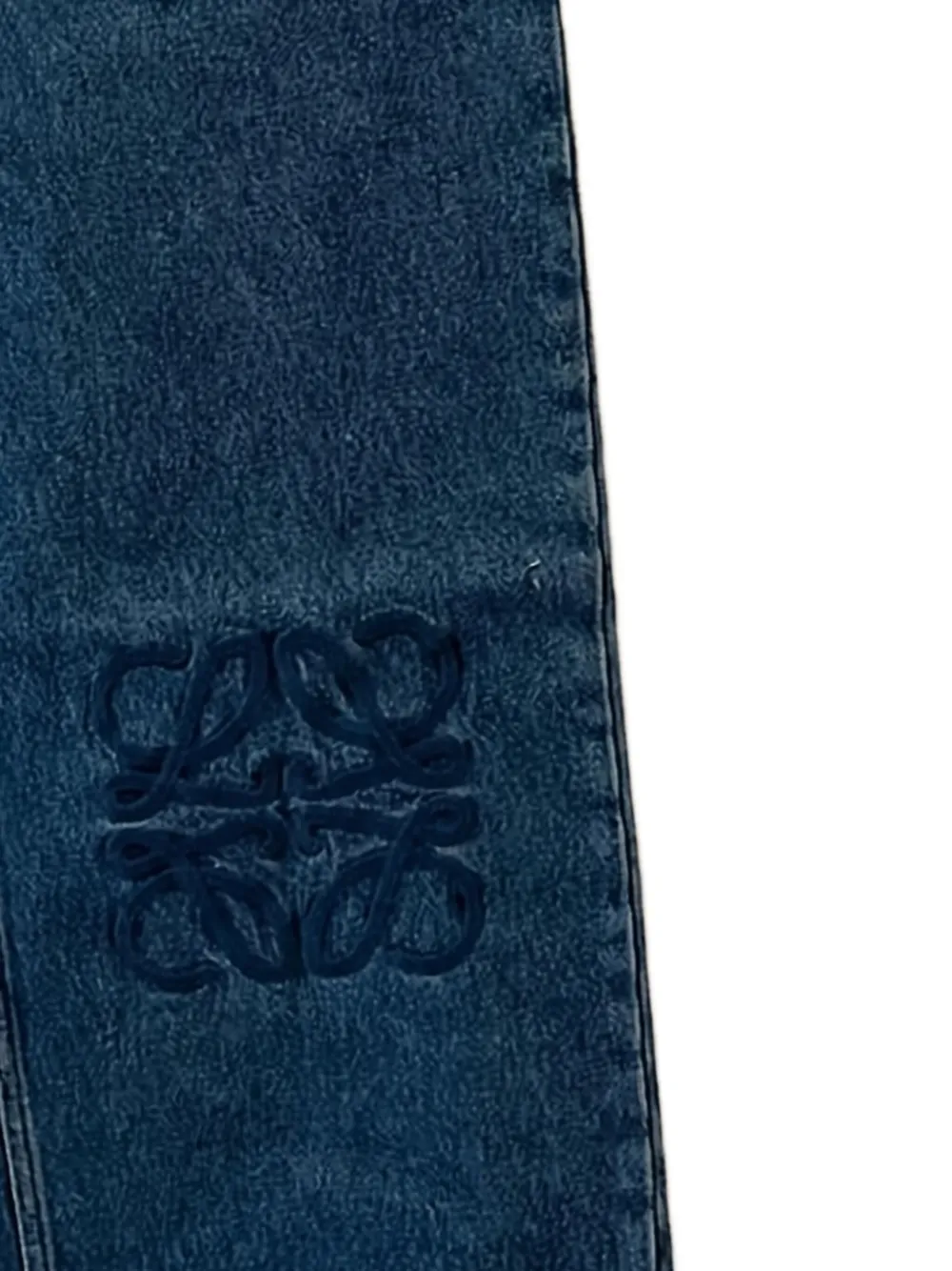 logo-embroidered cotton jeans