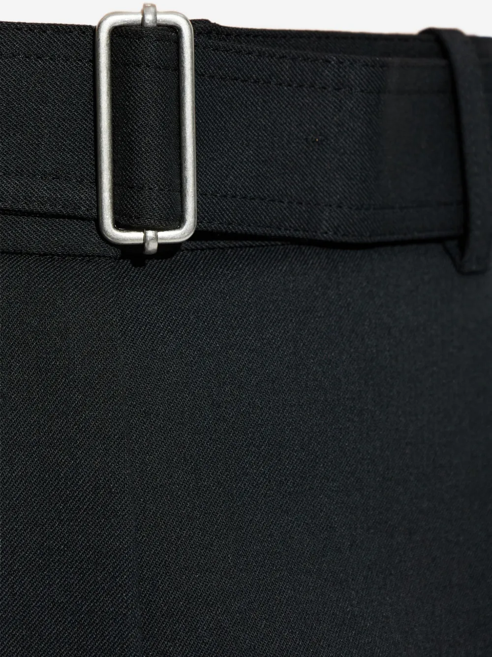 Studio Nicholson Contemporary Wide-leg Trousers Featuring Buckle In Black
