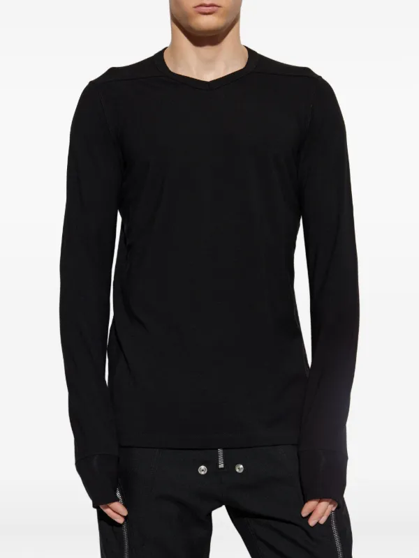 Rick Owens クルーネック ロングTシャツ | ブラック | FARFETCH JP