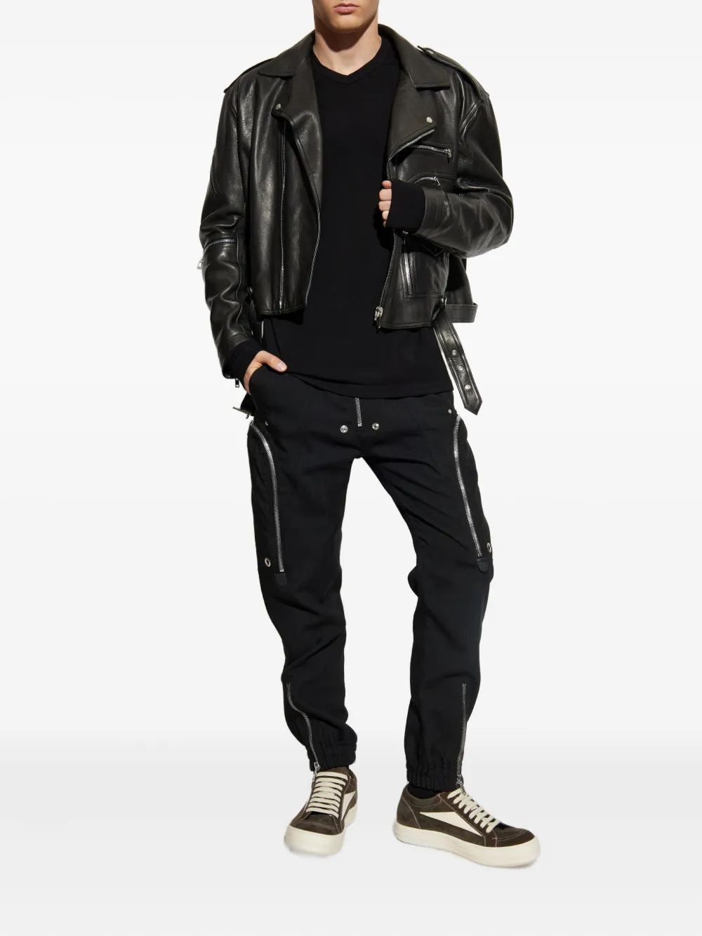 Rick Owens crew-neck long-sleeve T-shirt - Zwart
