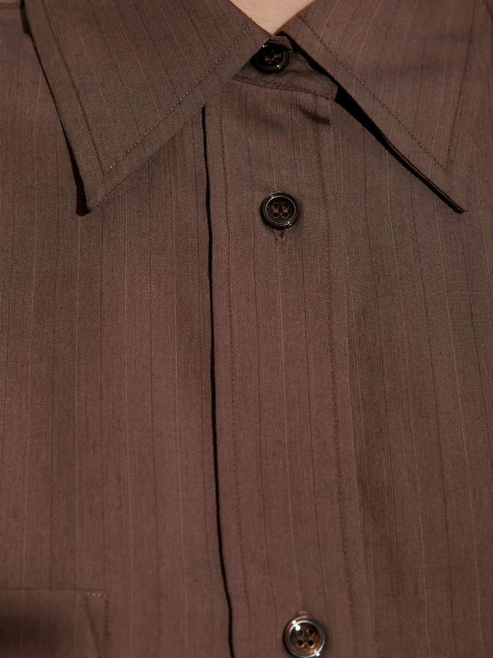 Studio Nicholson Leto gestreepte blouse Bruin