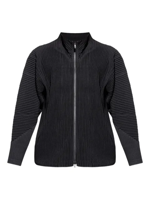 Homme Plissé Issey Miyake chamarra plisada con cierre