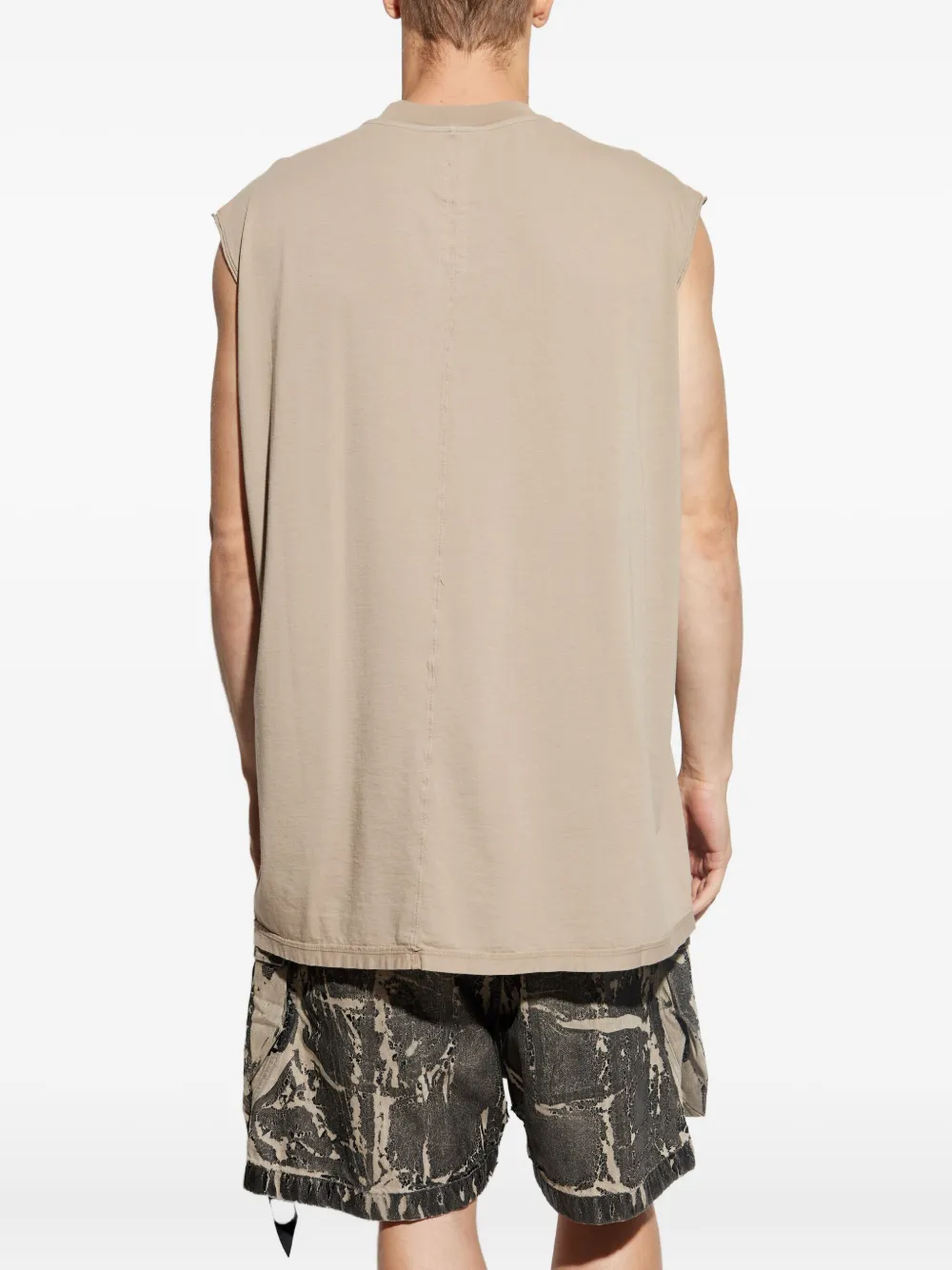 Rick Owens Drkshdw Graphic-print Sleeveless Tank Top In Neutral