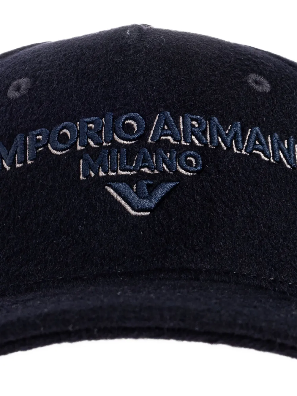 Emporio Armani Honkbalpet met geborduurd logo Blauw