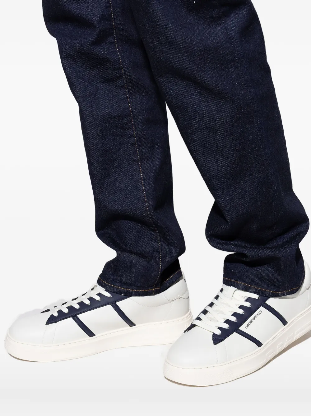 Emporio Armani Sneakers met leren vlakken Wit