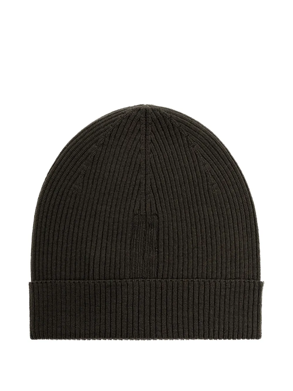Rick Owens Ribbed Wool Beanie In Green