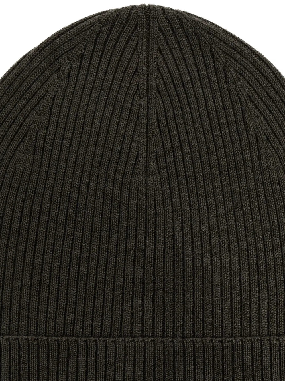 Rick Owens Ribbed Wool Beanie In Green