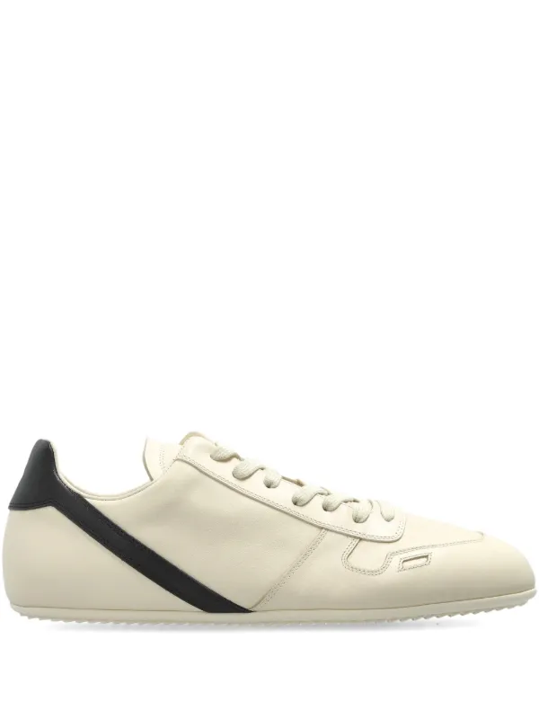 Rick Owens Minimal Sneak Leather Panel Sneakers Neutrals FARFETCH IN