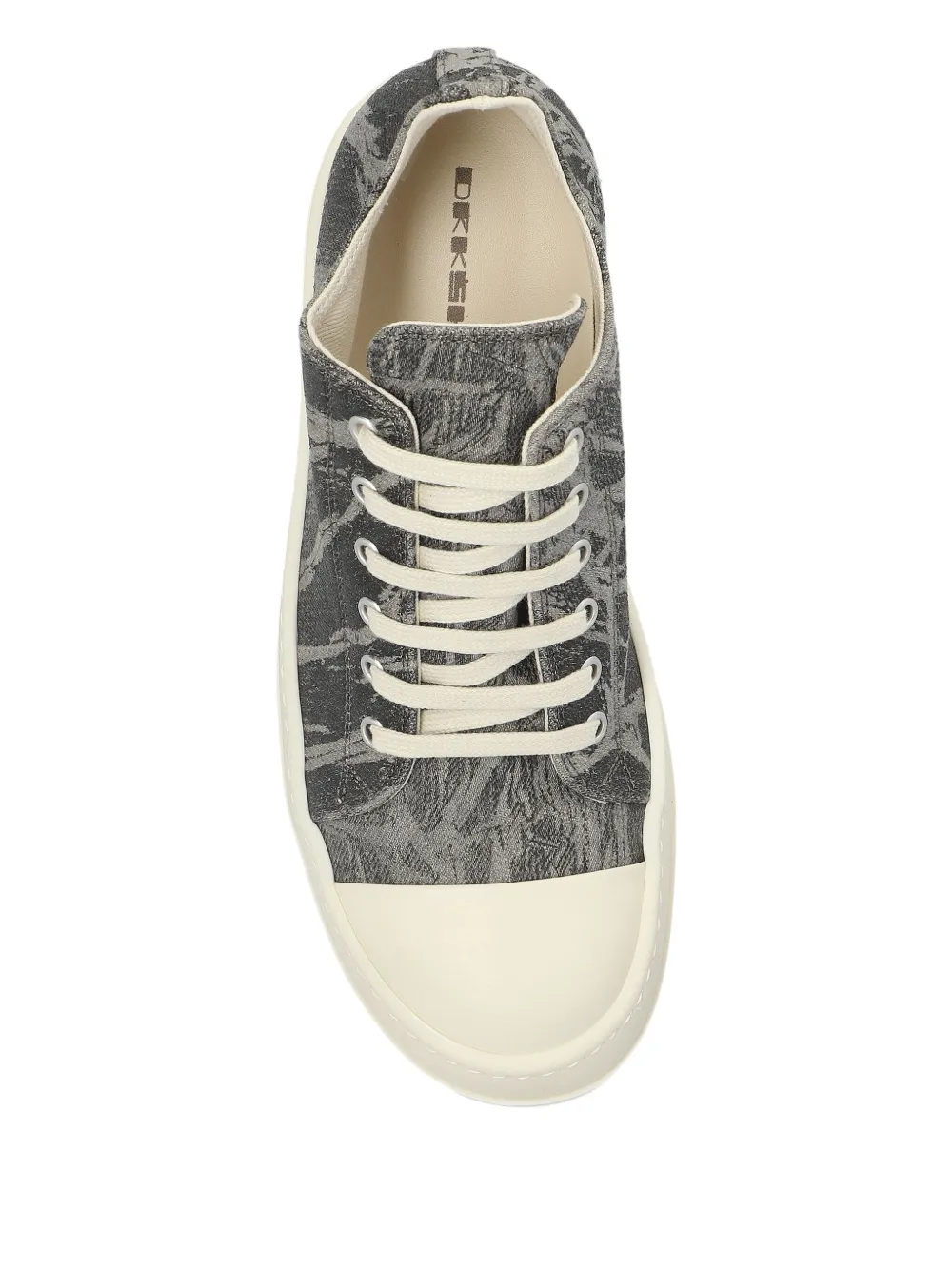 Rick Owens Drkshdw Ow Sneaks Lace-up Printed Sneakers In Gray