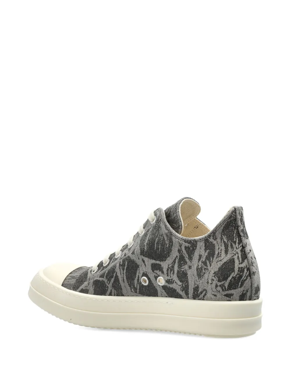 Rick Owens Drkshdw Ow Sneaks Lace-up Printed Sneakers In Gray