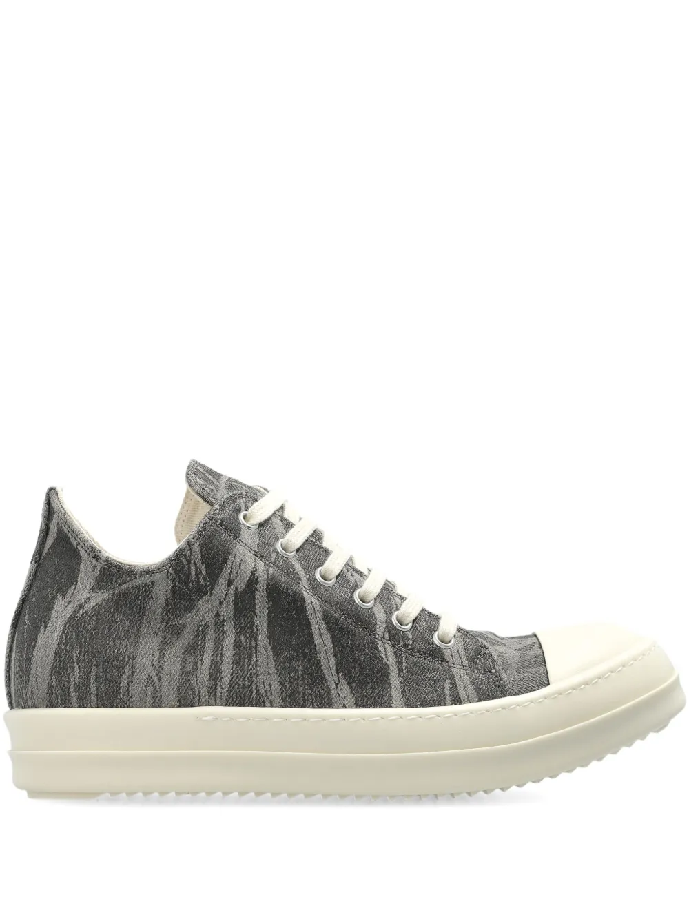 Rick Owens Drkshdw Ow Sneaks Lace-up Printed Sneakers In Gray