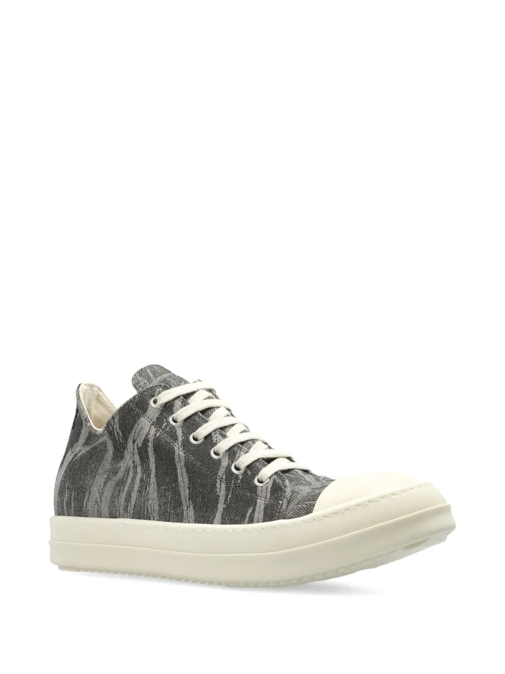 Rick Owens Drkshdw Ow Sneaks Lace-up Printed Sneakers In Gray