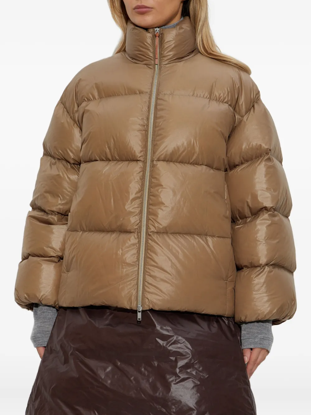 JIL SANDER+ Gewatteerd donsjack Bruin