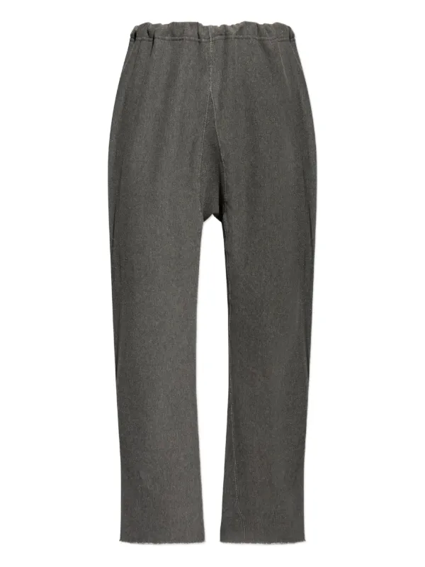 Maison Margiela elastic-waist frayed-hem Trousers | Grey