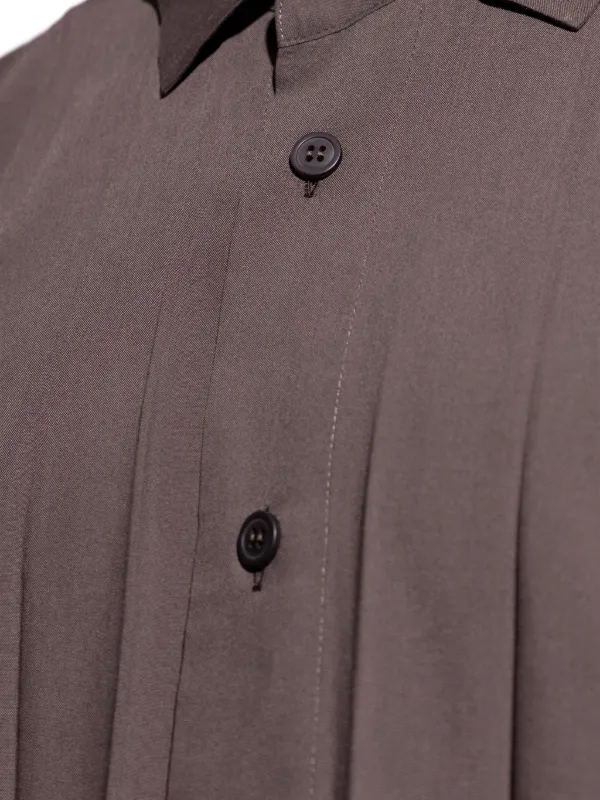 Homme Plissé Issey Miyake Edge プリーツ シャツ | ブラウン Homme Plissé Issey Miyake Edge プリーツ シャツ | ブラウン
