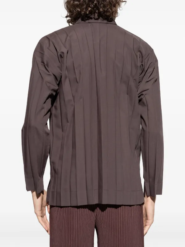 Homme Plissé Issey Miyake Edge プリーツ シャツ | ブラウン