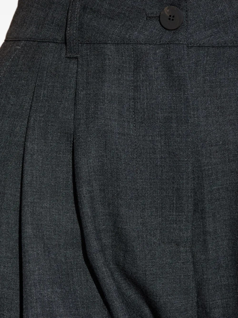 Studio Nicholson Pleated Tapered Wool Trousers In Black