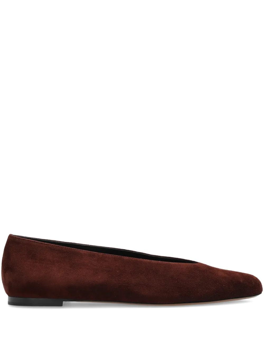 Neous Suede Pointed-toe Flats In Brown
