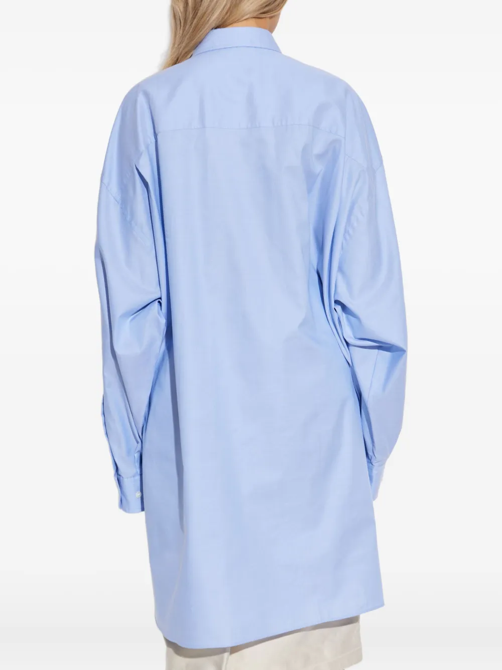 Maison Margiela Balloon-sleeve Cotton Shirt In Blue