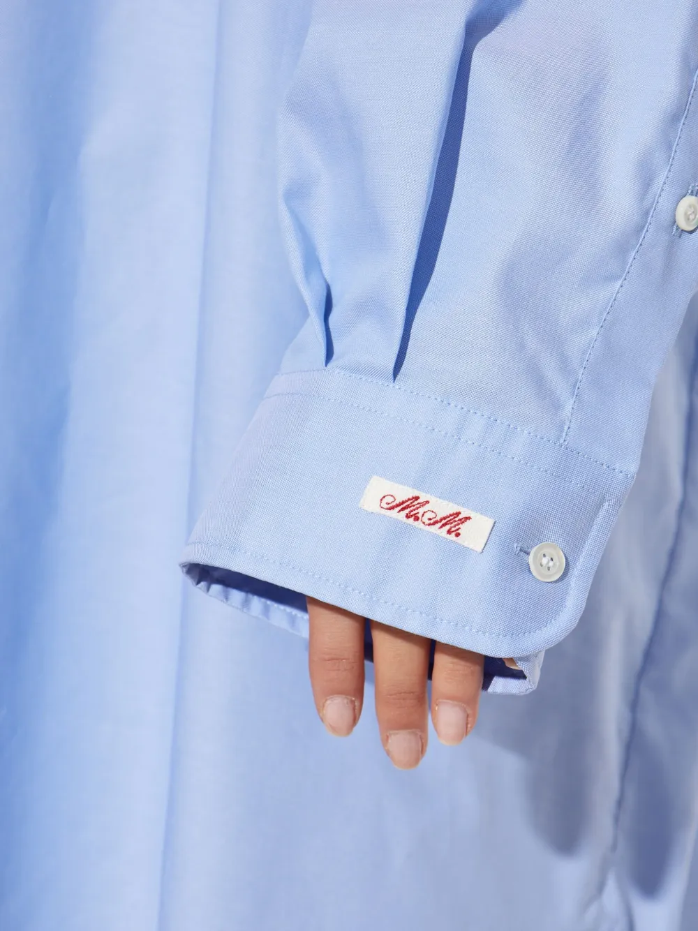 Maison Margiela Balloon-sleeve Cotton Shirt In Blue