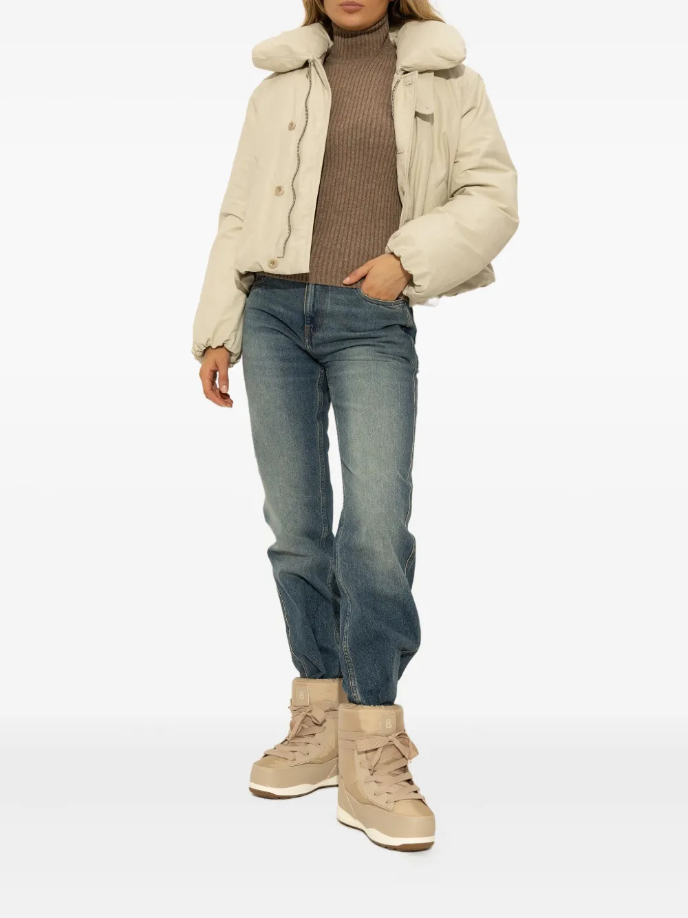 Bogner La Plagne Lace-up Padded Sneakers In Neutral