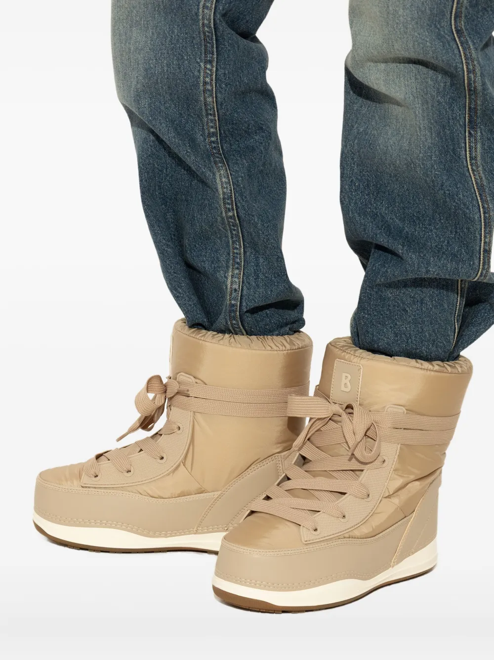 Bogner La Plagne Lace-up Padded Sneakers In Neutral