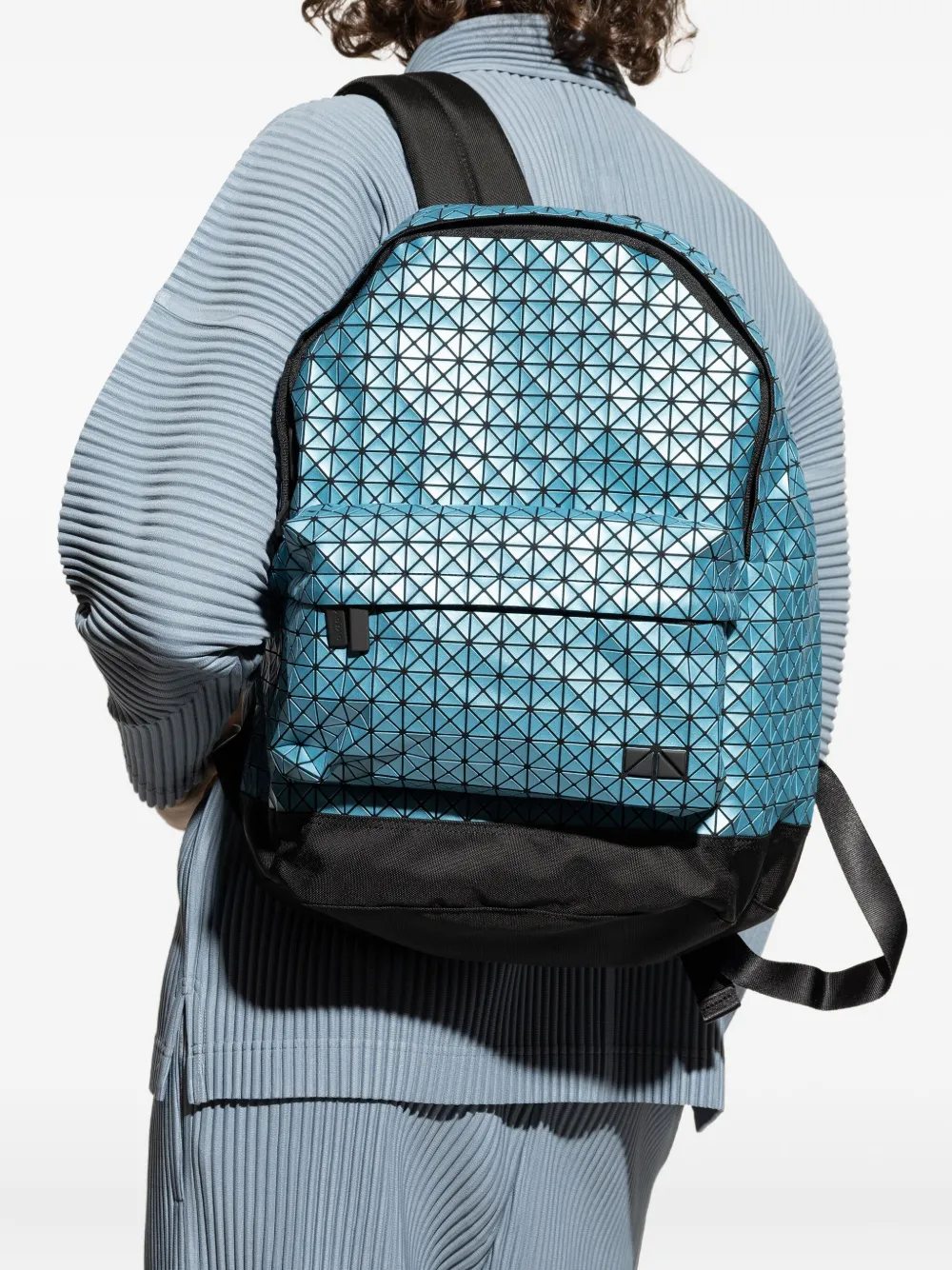 Bao Bao Issey Miyake Geometric-pattern Backpack In Blue