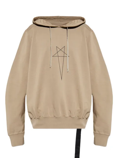 Rick Owens DRKSHDW star-embroidered drawstring hoodie
